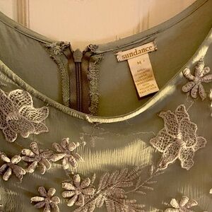 Sundance Sage Floral Embroidered Top